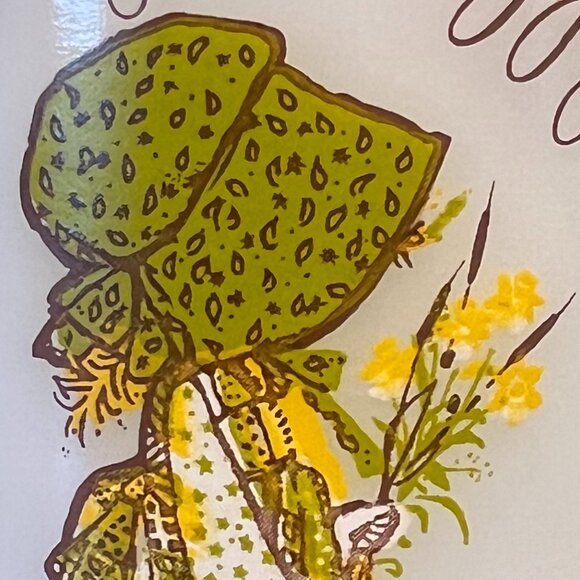 Vtg HOLLY HOBBIE Federal Glass Co Milk Glass Mug ~ Start Each Day in a Happy Way - Picture 4 of 13